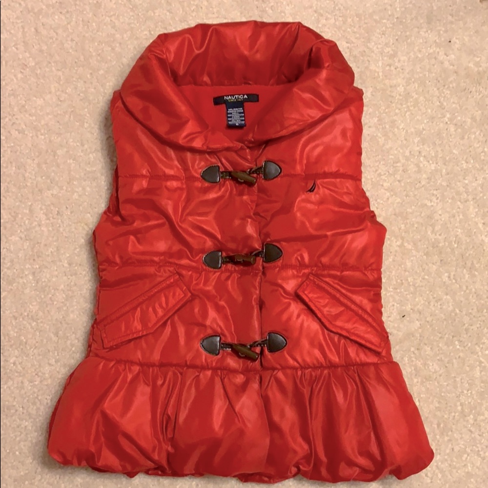 Nautica Girls Puffer Vest Red